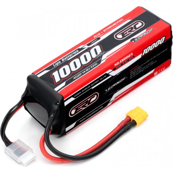 Sunpadow Li-Po Battery 4S 14,8V 10000mAh 100C XT60-Connector