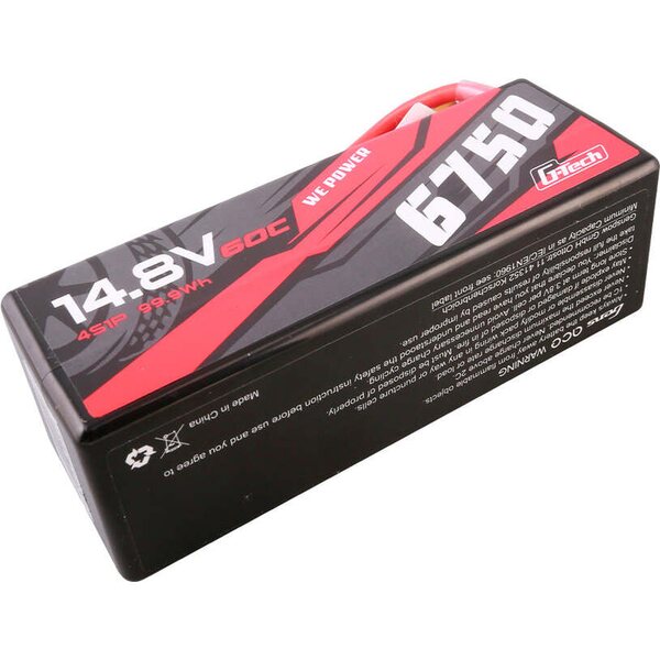 Gens ace G-Tech Hardcase 6750mAh 14.8V 60C 4S1P Lipo Battery with XT90 Plug