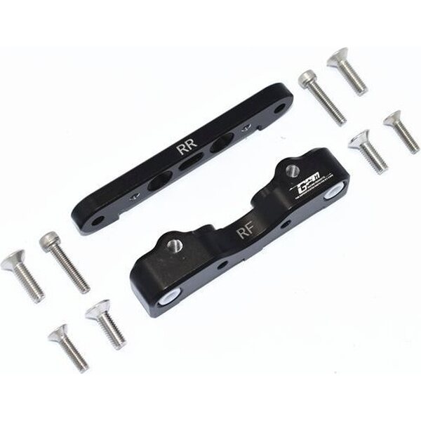 GPM ALUMINUM REAR LOWER SUSPENSION MOUNT SET black GPM ARRMA 1/5 KRATON 8S OUTCAST 8S