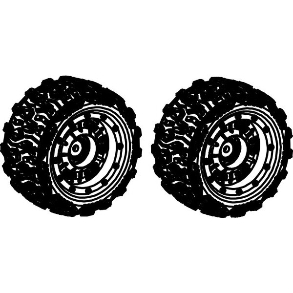 Absima Pre-glued Tire Set (2) 1610125