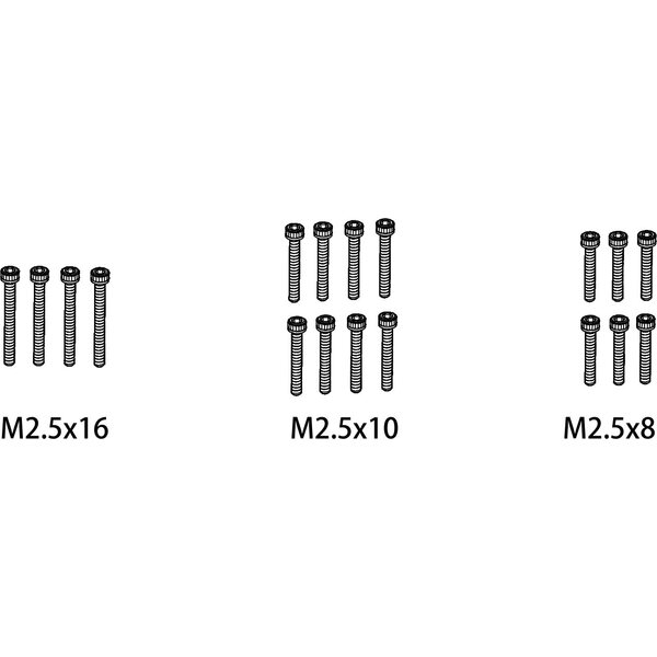 Absima Screw Set M2.5*8/M2.5*10/M2.5*16 1610167
