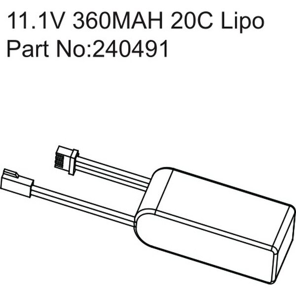 Absima 11.1V 360MAH 20C Lipo 240491