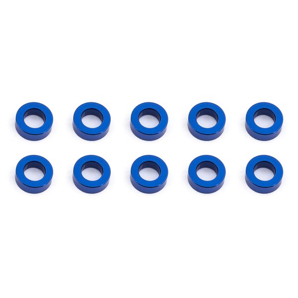 Team Associated 31383 Ballstud Washers, 5.5x2.0 mm, blue aluminum