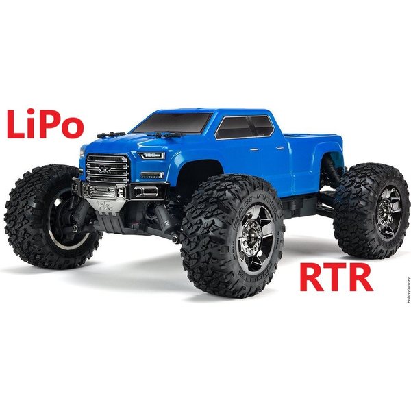 ARRMA RC BIG ROCK CREW CAB 4x4 BLX 1/10 Monster Truck 2S LiPo package