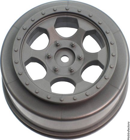 Speedline Plus SC Wheels For Team Associated RC Trucks - SC5M/SC10 +3mm Offset Black (4pc)