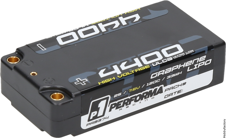 Performa Racing Graphene HV Lipo Shorty 4400 LCG 7.6V 120C | 2S LiPo ...